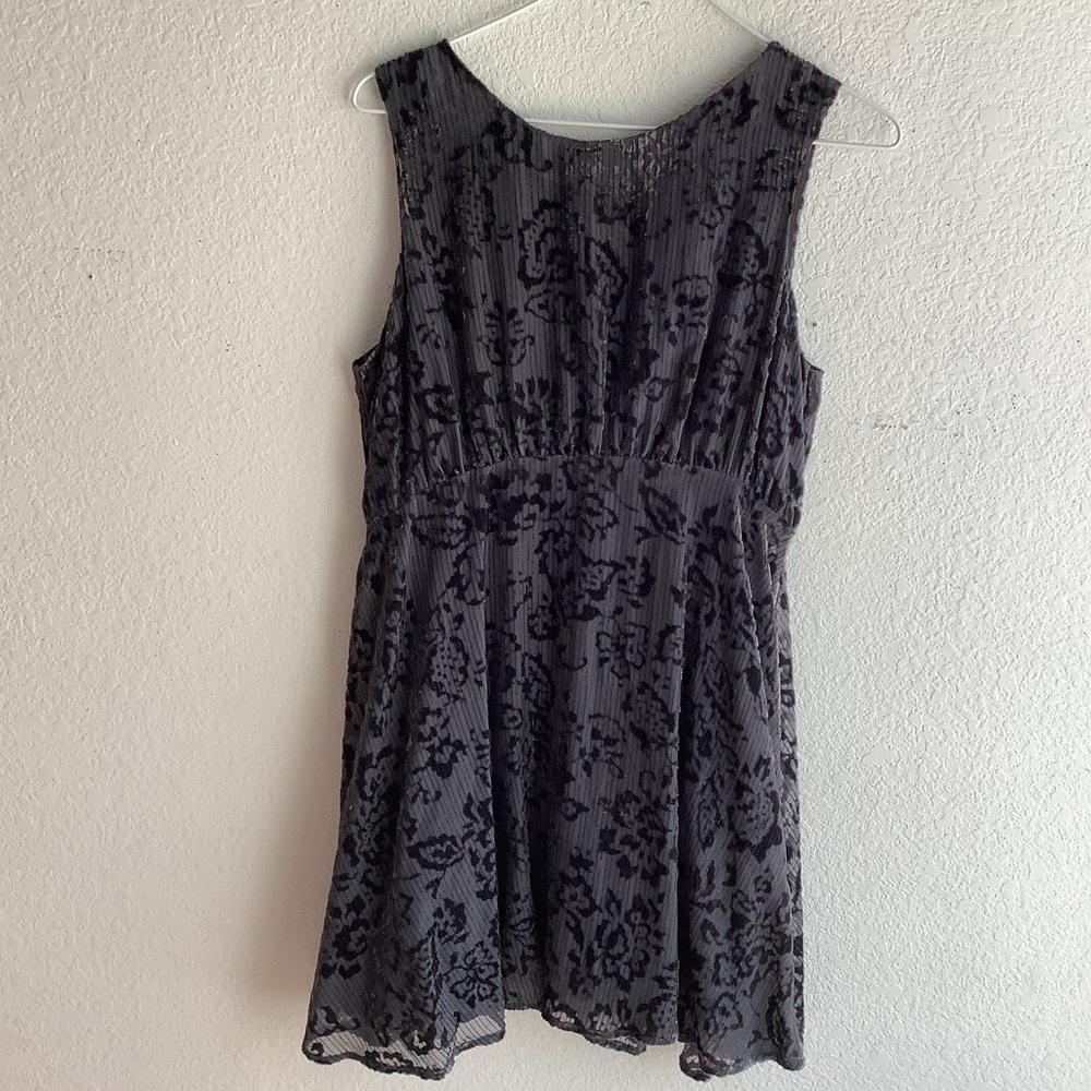 Y2K Free People MIni Dress Size 4 Color Gray NWOT Vintage 00’s Shimmer BabyDoll